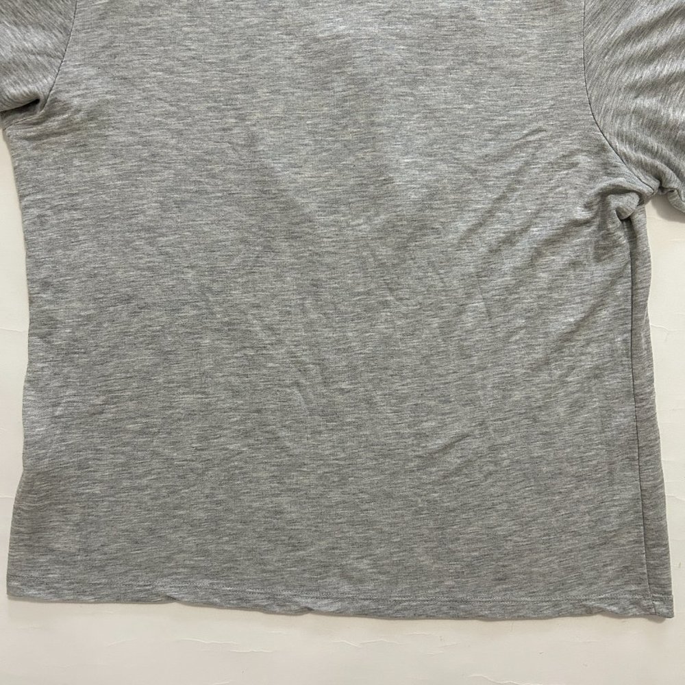 Melissa Masse sequin cat patch gray short sleeve T-shirt Women 2X Made in USA - Picture 9 of 10